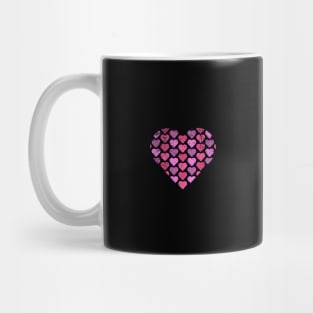 Womens Valentine's Day Shirt with cute Heart Pattern Design Mug